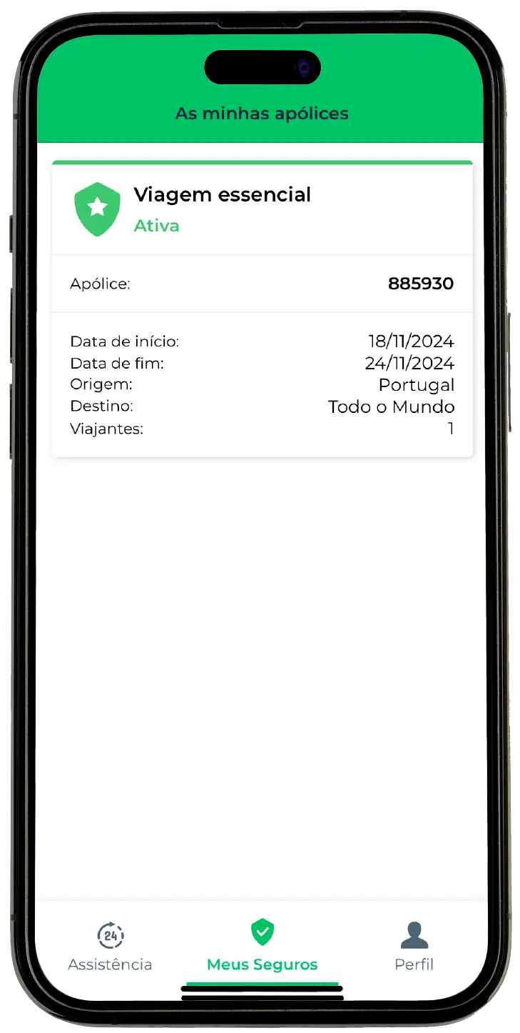 Seguro de viagem App