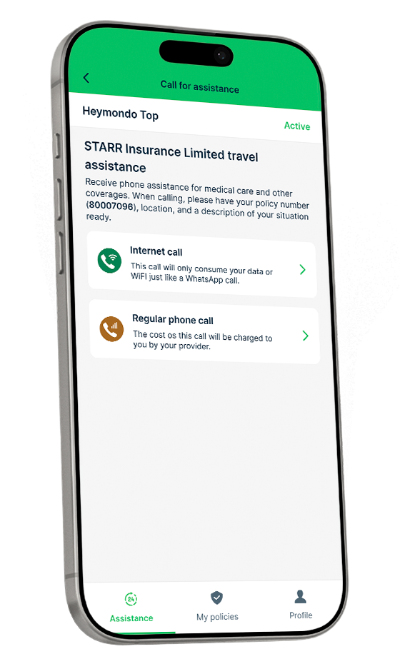 App de asistencia en viaje
